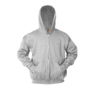 6247 - Full-Zip Hooded Fleece Sweatshirt - Ash Grey