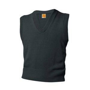 6600 - Jersey V-Neck Pullover Vest - Charcoal Heather