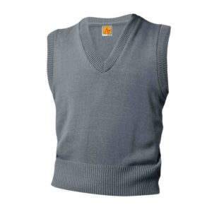 6600 - Jersey V-Neck Pullover Vest - Grey Heather