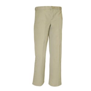 7750 - Mechanical Stretch Twill Plain Front Pants (Boys/Husky Relaxed Fit) - Sand Khaki