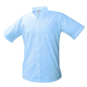 8135 - Oxford Short Sleeve Shirt (Male) - Blue