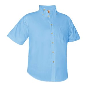 8091 - Poplin Short Sleeve Shirt (Male) - Blue