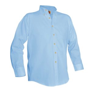 8096 - Poplin Long Sleeve Shirt (Male) - Blue