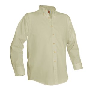 8096 - Poplin Long Sleeve Shirt (Male) - Tan