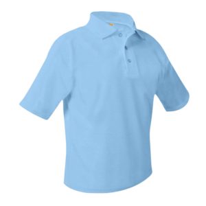 8760 - Pique Knit Short Sleeve Shirt (Unisex) - Blue