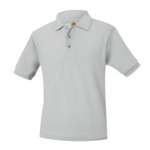 8761 - Pique Knit Short Sleeve Shirt (Unisex) - Ash Grey