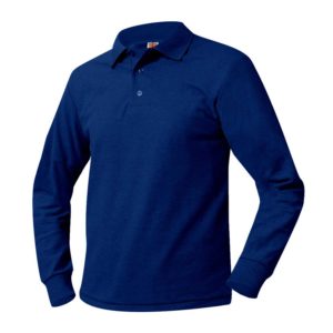 8766 - Pique Knit Long Sleeve Shirt (Unisex) - Dark Royal