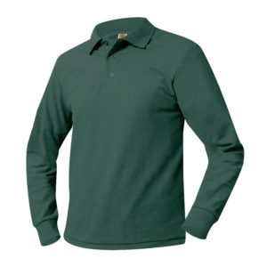 8766 - Pique Knit Long Sleeve Shirt (Unisex) - Tulane Forest Lane Green