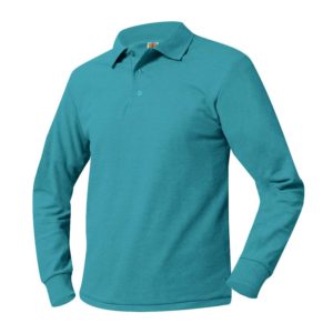 8766 - Pique Knit Long Sleeve Shirt (Unisex) - Tulane Jade