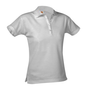 9735 - Pique Knit Short Sleeve Polo Knit Shirt (Female) - Ash Grey