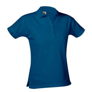 9735 - Pique Knit Short Sleeve Polo Knit Shirt (Female) - Dark Royal
