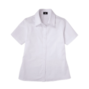 Fem Fit Short Sleeve Button Front Pin Point Oxford Shirt - 9746