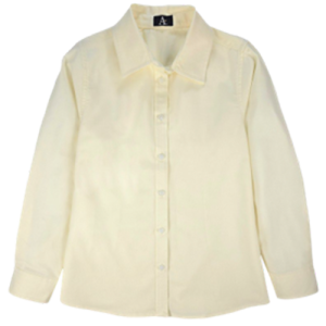 9747 - Fem Fit Long Sleeve Button Front Pin Point Oxford Shirt