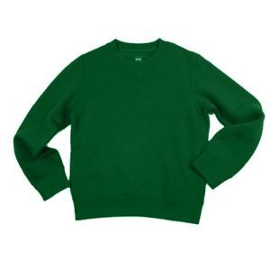 6141 - Long Sleeve Crew Neck Pull Over w/V-Insert - Dark Green