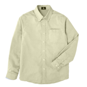 8140 - Co-Ed Long Sleeve Button Front Pin Point Oxford Shirt - Yellow