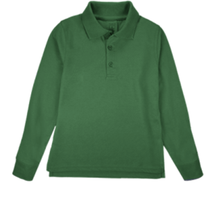8326 - Co-Ed Long Sleeve Jersey Polo w/ Rib Cuff - Dark Green