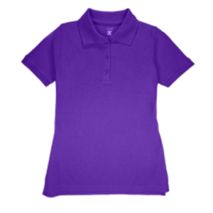 9735 - Fem Fit Short Sleeve Pique Polo w/ rib cuff - Tulane Purple