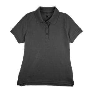 9743 - Fem Fit Short Sleeve-Tech Mesh Polo w/Rib cuff - Black