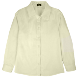 9747 - Fem Fit Long Sleeve Button Front Pin Point Oxford Shirt - Yellow