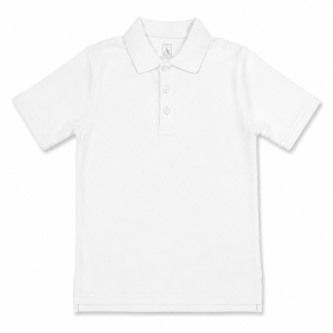 8761 - Co-Ed Short Sleeve Pique Polo w/ Rib Cuff - White