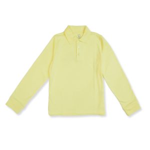 8326 - Co-Ed Long Sleeve Jersey Polo w/ Rib Cuff - Yellow
